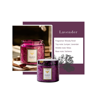 【Lifeideas】Natural Soy Candle Lasting Fragrance Candles for Home Scented Smokeless Burning Scented Candle Gift
