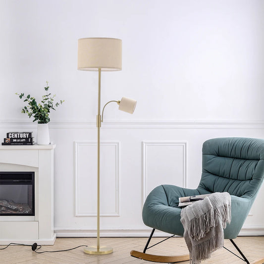 Voltsify 2-Light Floor Standing Lamp with Adjustable Head for Living Room Bedroom