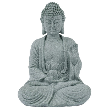 Garden Ornament Sitting Buddha Resin Stone Zen Effect Outdoor Indoor Statue Buddhist  Garden Fish Tank Decoration Sitting Buddha