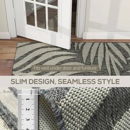 UV Resistant Indoor Outdoor Area Rug Easy Clean Machine Washable for patio Garden Kitchen Bathroom Living Room 170x120cm Grey