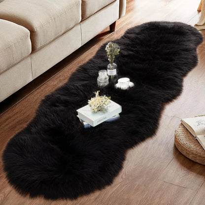 White Faux Sheepskin Fuzzy carpet Fur Rugs for Bedroom bedside Washable Fluffy Area Living Room rug Shag Nursery floor mat decor