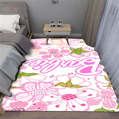 MINISO Romantic Barbie Pink Heart Carpet for Living Room Bedroom Kid's Room Area Rug Non-slip Mat Sofa Table Mats Home Decor