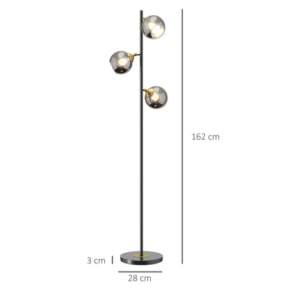 Modern Tree Floor Lamp 3 Light Fixture for living Room Bedroom Grey Standing Lamp 162cm Stylish Home Illumination