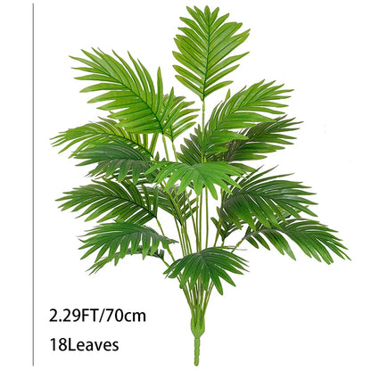 150cm Large Artificial Palm Tree Tropical Fake Plants Real Touch Palm Leafs Plastic Banyan Tree for Home Garden Shop Party Decor