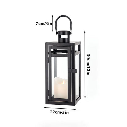 Stainless Steel Candle Holder Lanterns Rose Gold Hanging Lantern Candlestick Light for Indoor Outdoor Weddings Party Home Decor