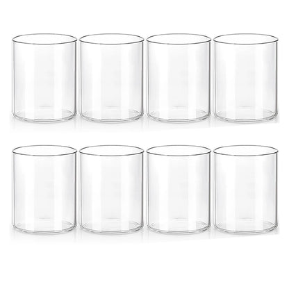 Glass Cylinder Vases for Centerpieces 4 Inch Tall Flower Vase for Wedding Decorations, Clear Floating Candle Vases Hurricane