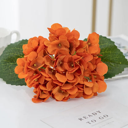 Artificial Flowers Silk Hydrangea Bride Bouquet Wedding Home New Year Decoration Accessories for Vase Plants Arrangement