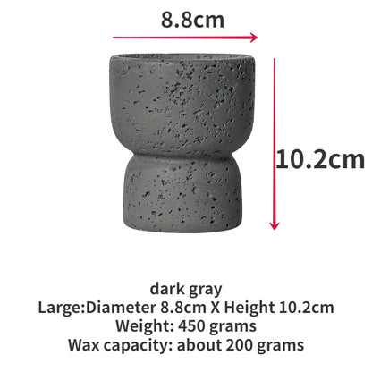 European style simple cement household scented candle empty cup diy high appearance level crafts indoor candlestick decoration