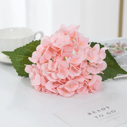 Artificial Flowers Silk Hydrangea Bride Bouquet Wedding Home New Year Decoration Accessories for Vase Plants Arrangement
