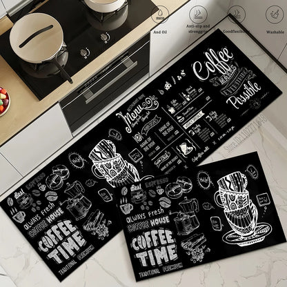 Coffee Kitchen Corner Waterproof Non-slip Rug Quality Washable Absorbent Long Floor Mat Bedroom Hallway Entrance Doormat Carpet
