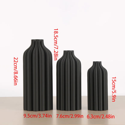 3-piece set, Bohemian style vase set, suitable for living room, dining room and office decoration - elegant vases