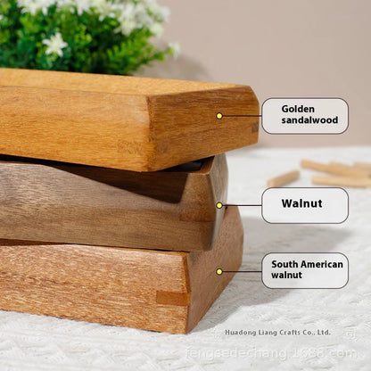Solid Wood Black Walnut Mortise and Tenon Round Corner Picture Frame Elegant Couple's Photo Frame Display Stand Home Decor