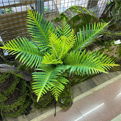 56cm Large Artificial Flower Boston Fern Bunch Plastic Green Plants Fake Leaves Craft Fake Foliage Garden Wedding Home Decoratio