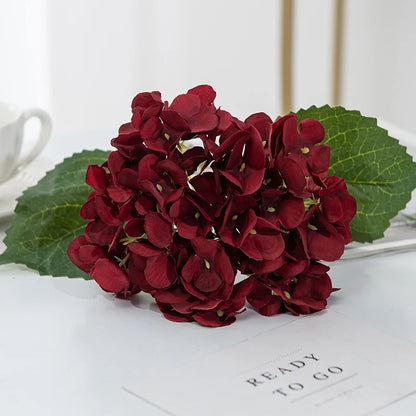 Artificial Flowers Silk Hydrangea Bride Bouquet Wedding Home New Year Decoration Accessories for Vase Plants Arrangement
