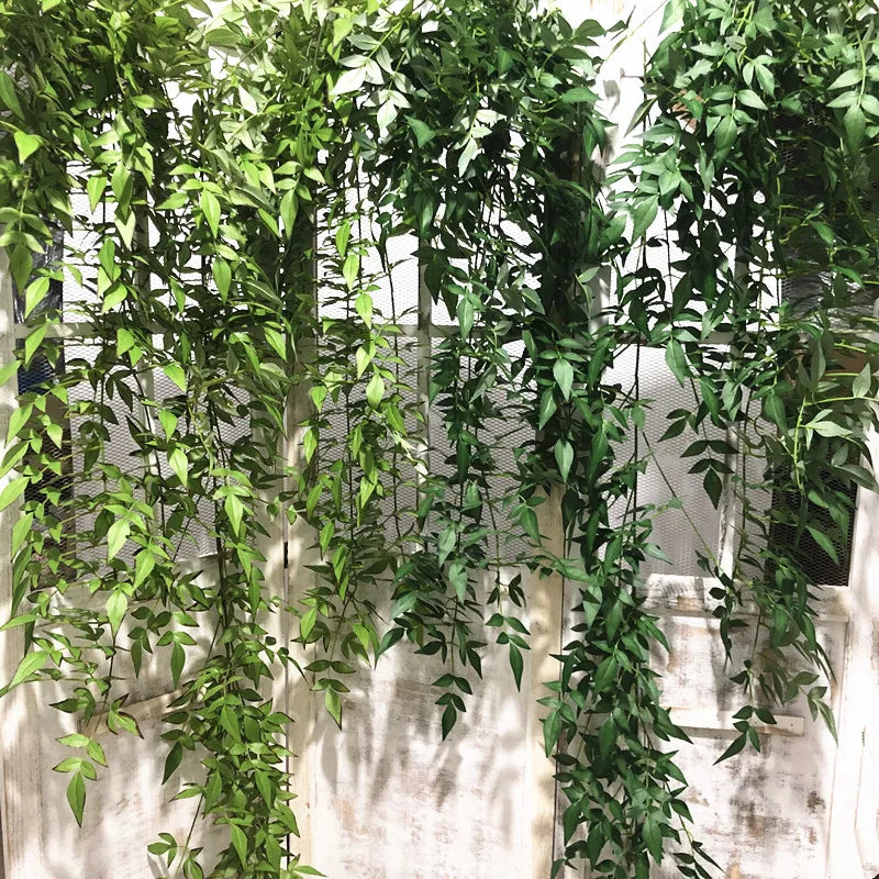 Artificial een Plant Southern Heaven Bamboo Vine Wall Hanging Winding Branch Hotel Decoration Hanging Vine Soft Decoration ...