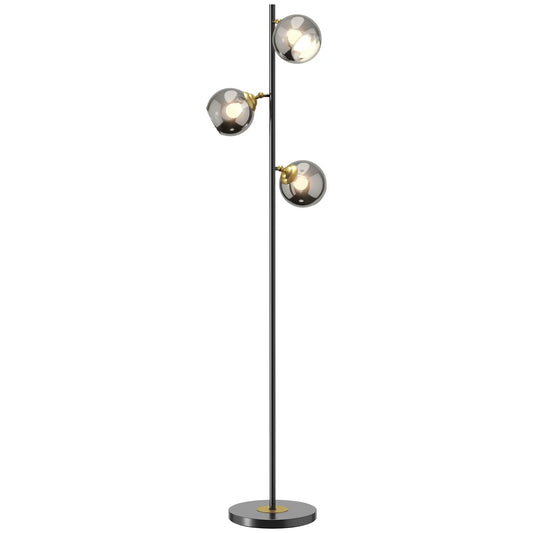 Modern Tree Floor Lamp 3 Light Fixture for living Room Bedroom Grey Standing Lamp 162cm Stylish Home Illumination