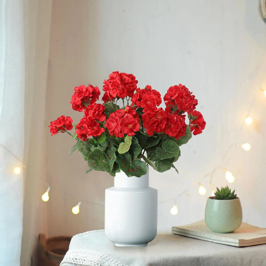 5pcs Artificial Flower Plant Begonia Flower Wedding Bridal Bouquet Home Room Outdoor Garden Bonsai Decoration DIY Festival Party