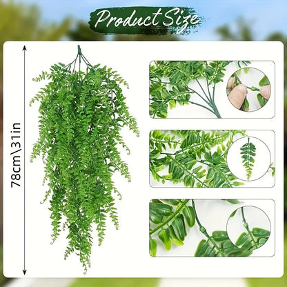 Artificial Hanging Plants for Wall Decoration, Fake Rattan Hanging Plants, Ivy Green Garland, Persian Make