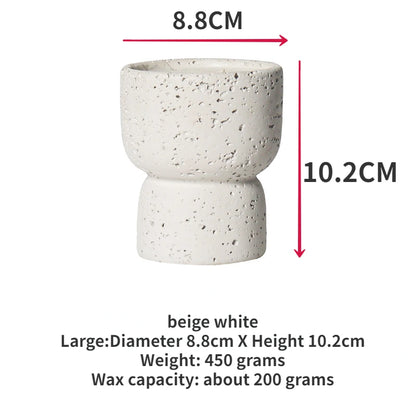 European style simple cement household scented candle empty cup diy high appearance level crafts indoor candlestick decoration