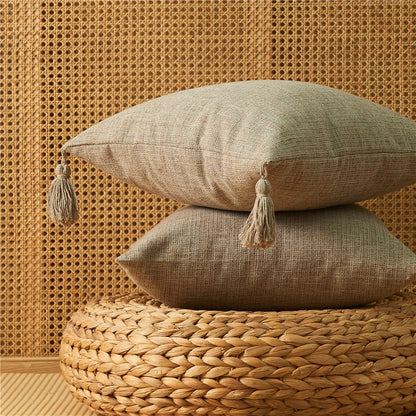 Cushion Cover Pillow Cover Decorative Yellow Linen Home Sofa Pillow Cover For Living Room Car Bedroom Pillowcase