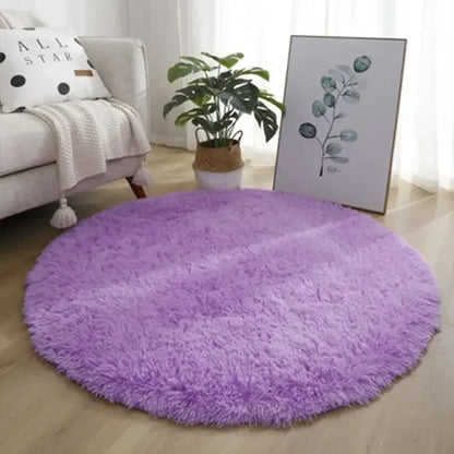 Living Room Rugs Aesthetic Bedroom Round Carpet Decoration Furry Comfort Carpet  Home Decor Pink Foot Mat Area Rug 2023 New
