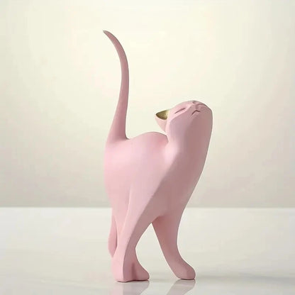 Golden Couples Cat Figurine Table Décor Animal Statues European Creative Resin Art Sculpture Wedding Gift Decoratvie Home Décor