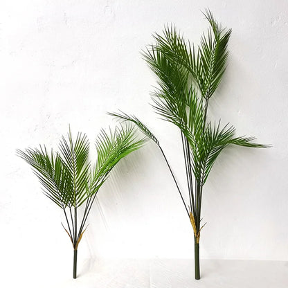 120cm Large Artificial Palm Fake Plants Branch Real Touch Palm Leaves Tropical Plants Branches for Home Office Indoor Decoration