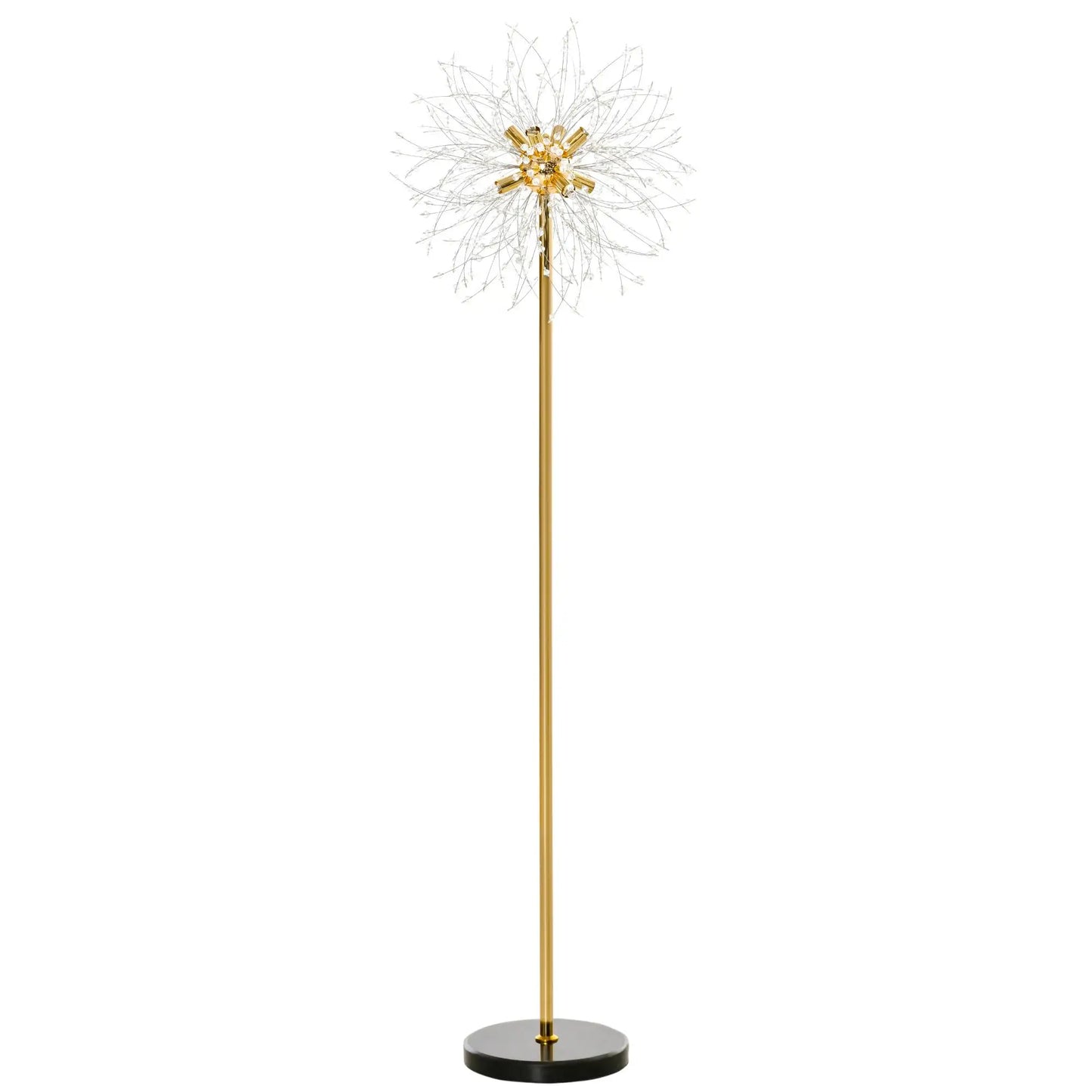 160cm Dandelion Crystal Floor Lamp with Foot Switch Stylish Home Lighting Decor Modern Design for Living Room Bedroom