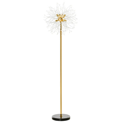 160cm Dandelion Crystal Floor Lamp with Foot Switch Stylish Home Lighting Decor Modern Design for Living Room Bedroom