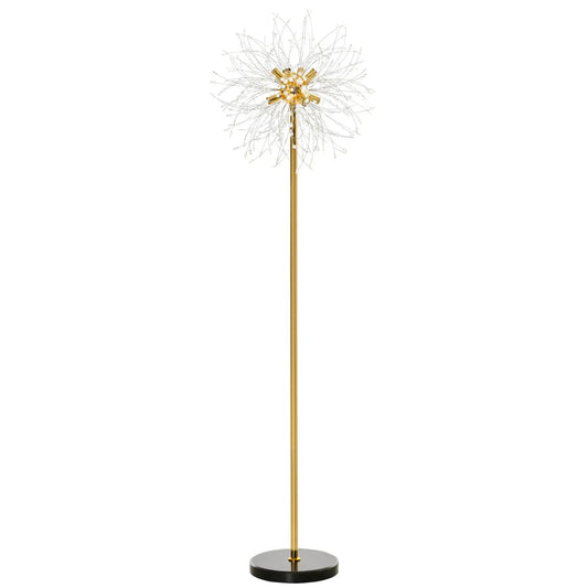 160cm Dandelion Crystal Floor Lamp with Foot Switch Stylish Home Lighting Decor Modern Design for Living Room Bedroom
