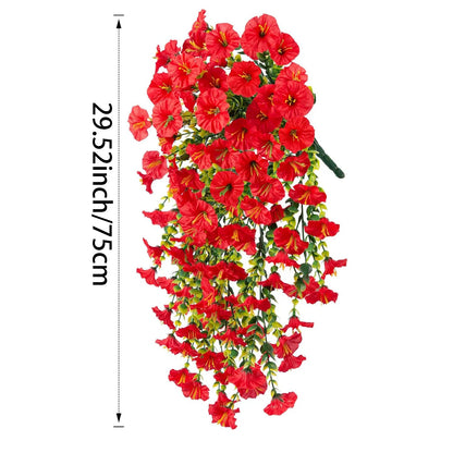 1-10pcs UV-Resistant Artificial Morning Glory& Eucalyptus Hanging Wall Door Decoration For Home Garden Wedding Versatile Outdoor