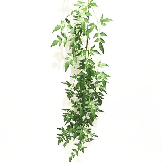 Artificial een Plant Southern Heaven Bamboo Vine Wall Hanging Winding Branch Hotel Decoration Hanging Vine Soft Decoration ...