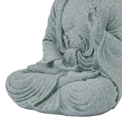 Garden Ornament Sitting Buddha Resin Stone Zen Effect Outdoor Indoor Statue Buddhist  Garden Fish Tank Decoration Sitting Buddha