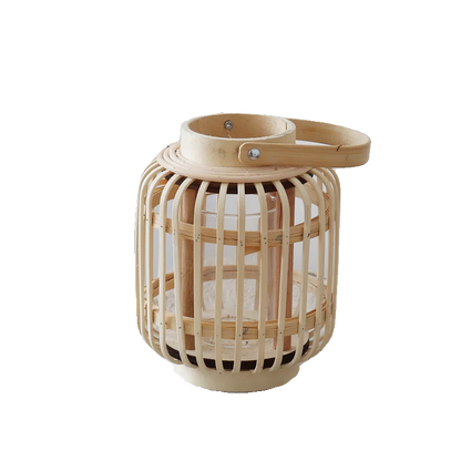 Modern Bamboo Woven Flower Vase Home Decorative Centerpiece Tabletop Ornament for Living Room Bedroom Study Sample Room