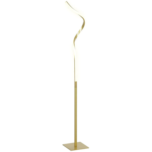 Modern Adjustable LED Floor Lamp with Dimmable Brightness Levels Standing Light for Living Room for bedroom Gold Finish