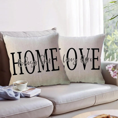 Throw Pillow Covers  Printed Farmhouse Geometric Dahlia Floral Pillowcases Modern Decorative Cushion Covers 4Pack