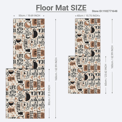 Coffee Kitchen Corner Waterproof Non-slip Rug Quality Washable Absorbent Long Floor Mat Bedroom Hallway Entrance Doormat Carpet