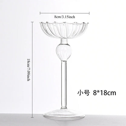 European high foot striped candlestick home decoration decoration wedding articles Romantic candlelight dinner candlestick props
