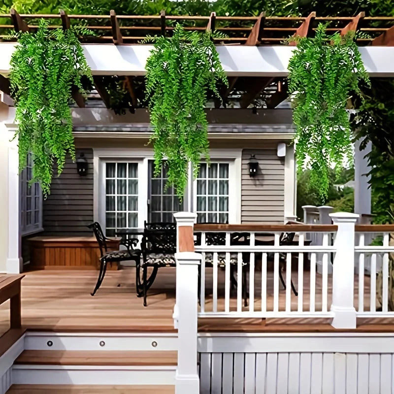 Artificial Hanging Plants for Wall Decoration, Fake Rattan Hanging Plants, Ivy Green Garland, Persian Make