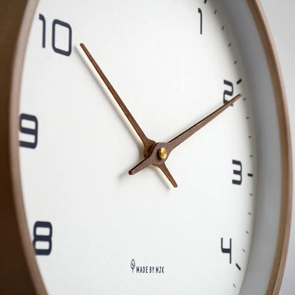 Nordic Solid Wood Wall Clock Living Room Household Clock Decoration Silent Clock Japanese Modern Light Luxury Creative Clock