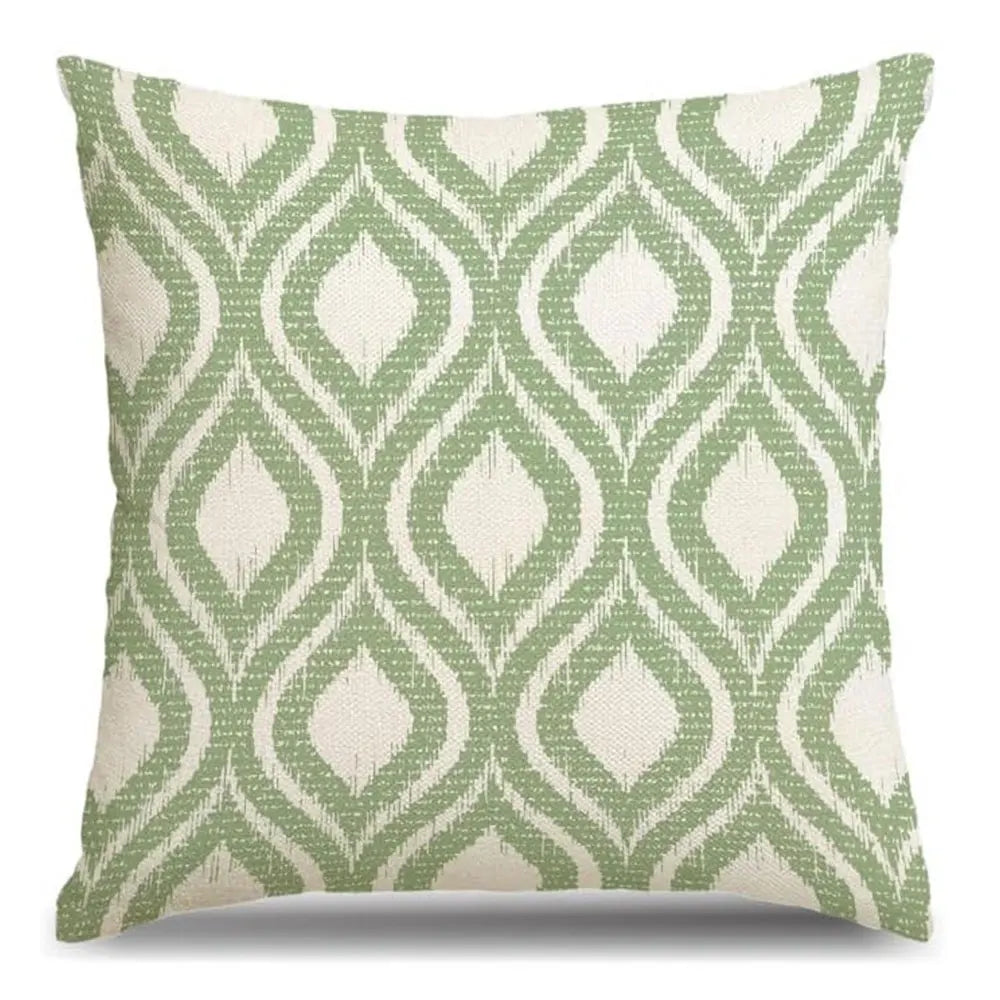 Green - rhyme Floral Fresh PillowcasesBedroom Living Room Sofa Home Decor Polyester Cushion Cover with Zipper