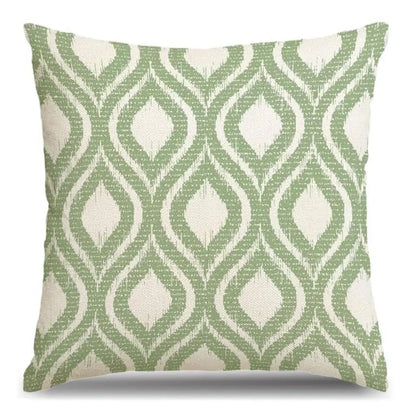 Green - rhyme Floral Fresh PillowcasesBedroom Living Room Sofa Home Decor Polyester Cushion Cover with Zipper