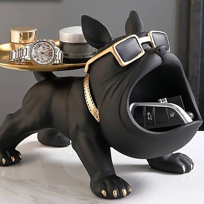 Bulldog Key Storage Ornament Living Room Shoe Cabinet Entryway Tray Housewarming Gift Holiday Decoration