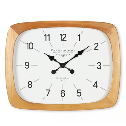 Home Decor Wooden Cream Wind Wall Clock Living Room Decoration Desktop Clock Vertical Clock Ornament