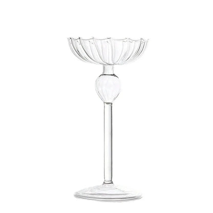 European high foot striped candlestick home decoration decoration wedding articles Romantic candlelight dinner candlestick props