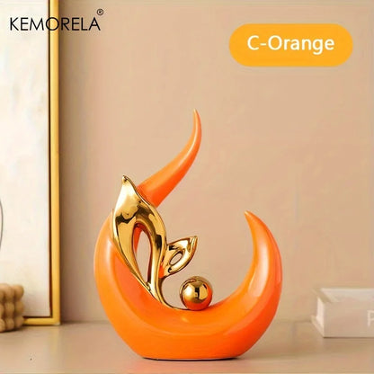Ceramic Statue Nordic Creative Light Luxury Living Room Decoration Sculptures and Figurines Office Desk Accessories Room Decor