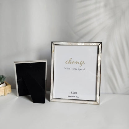 Modern Luxury Fashion Natural Shell Metal Picture Frame Home Decoration Pieces