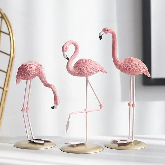 Creative Resin Crtwork Flngo Cartoon Tabletop Decorations Luxury Living Room Decorations Home Accories Mesterco