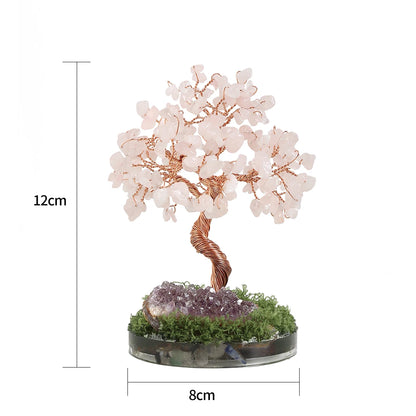 Crystal Money Tree Crystal Stone Rainbow Natural Gem Sitting Floor Style Home Room Study Decoration