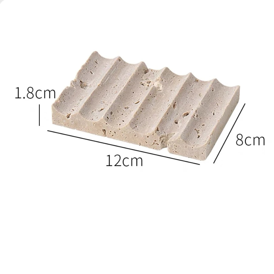 Luxury Travertine Bathroom accessories Toothbrush Holder Soap Dispenser Dish Natural Marble Home Modern Decoration